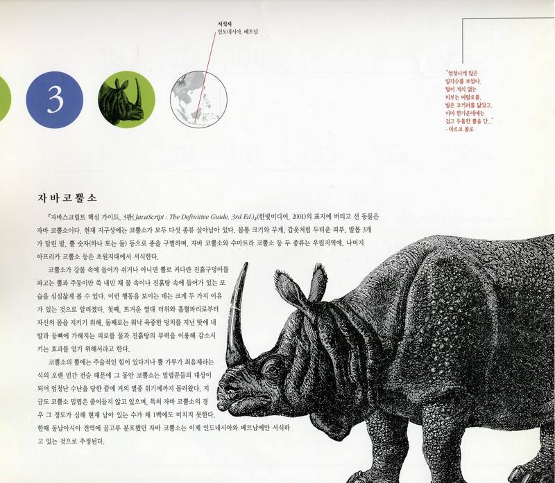 Hanbit Media-O\'Reilly Calendar 2001-03 Javan Rhinoceros.jpg
