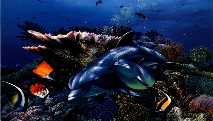dolphins-with butterflyfishes-painting.jpg