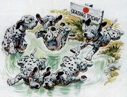 anmpt360-Dalmatian Pups-animation-skating on pond.jpg