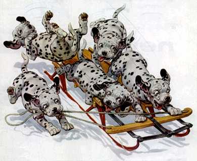 anmpt366-Dalmatian Pups-animation-playing on snow.jpg