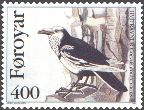 Faroe stamp 276 the north atlantic raven (corvus corax varius).jpg