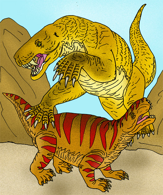 Gorgonops whaitsi and Titanosuchus ferox.jpg