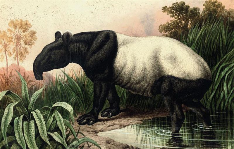 Malayan Tapir by Charles Edward Brittan - Malayan tapir, Asian tapir (Tapirus indicus).jpg