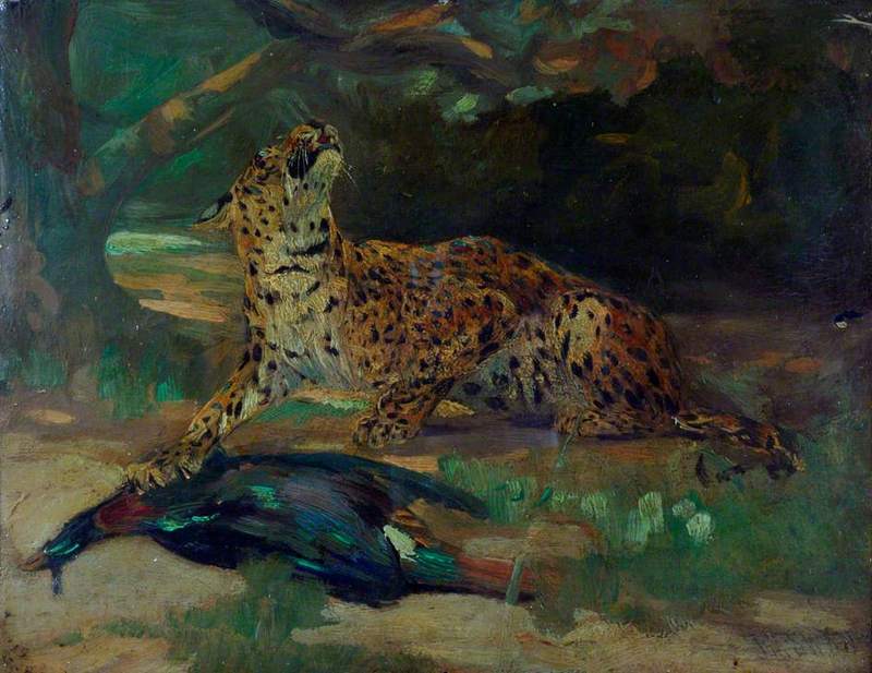 John Macallan Swan - Leopard and Bird.jpg