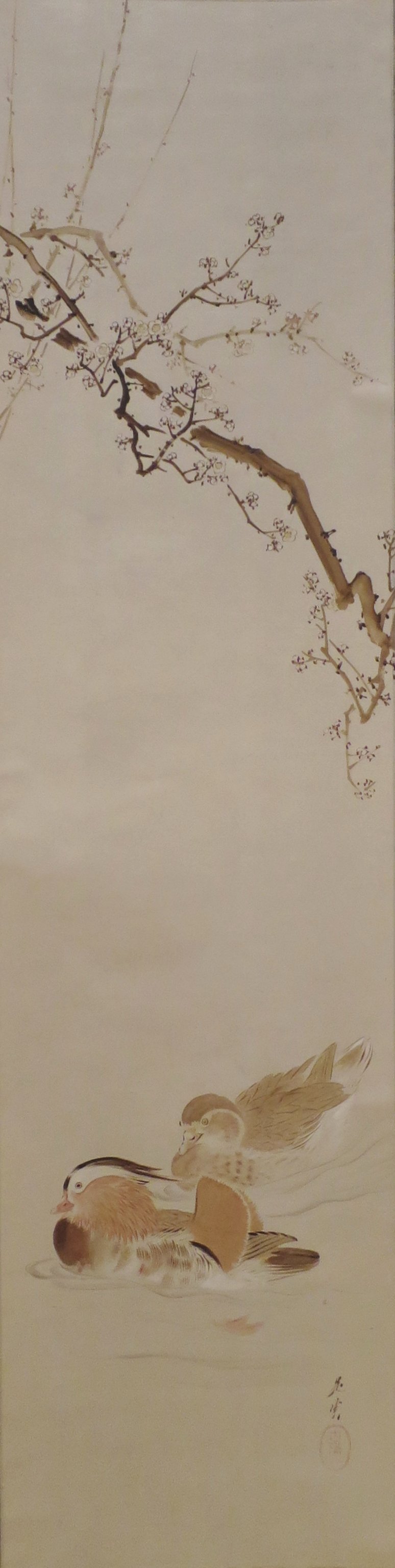 'Plum Branch and Mandarin Ducks' by Shibata Zeshin, c. 1870s, lacquer on paper, HMA 4649.1.JPG