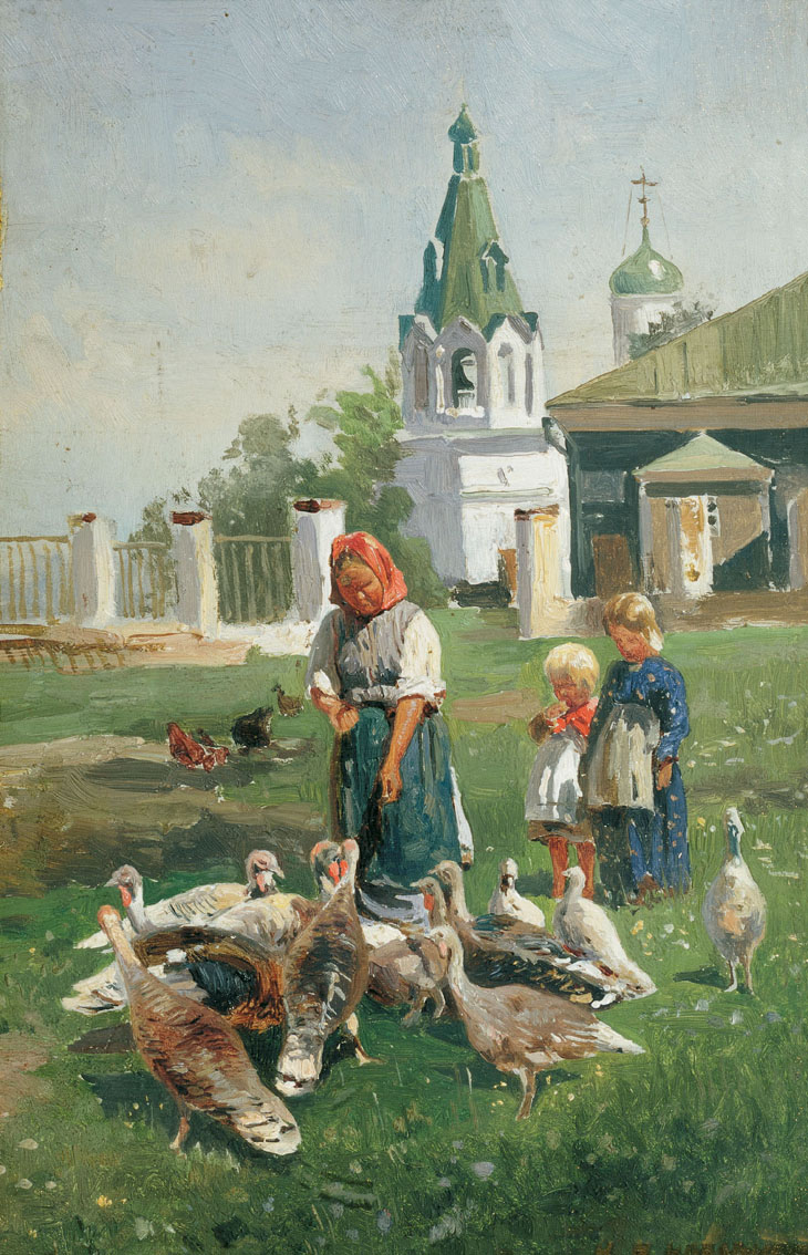 Nikolay Makovsky Feeding Turkeys.jpg