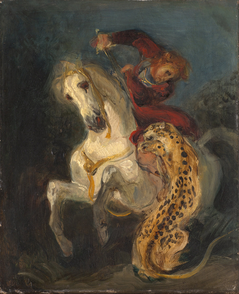 Eugéne Delacroix - Rider Attacked by a Jaguar - Google Art Project.jpg