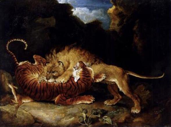 James Ward Lion and Tiger Fighting 1797.jpg