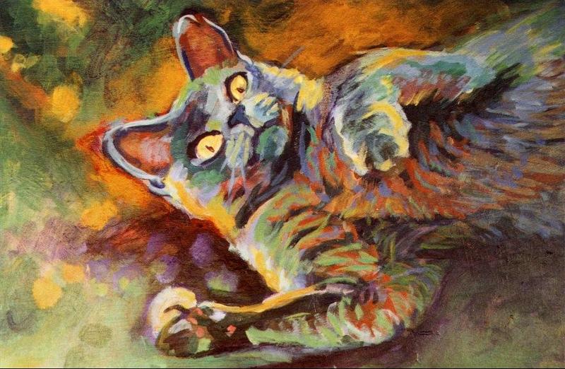 Thomas Rolling-House Cat Painting-by Linda Bucklin.jpg