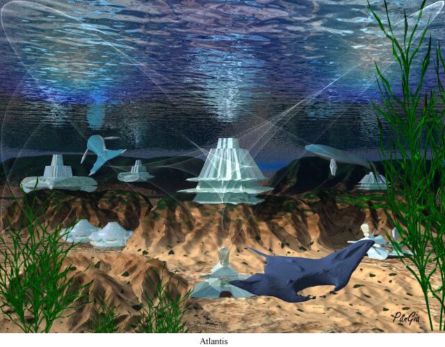 Atlantis-Rays and Shark-painting by John Pangia.jpg