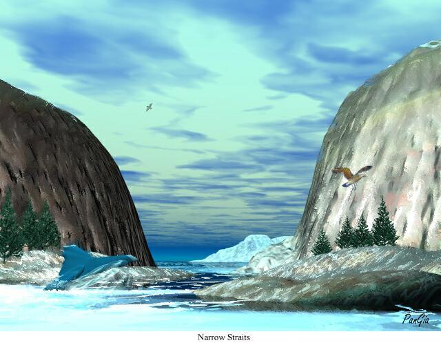 Narrow straits-Dolphin and Gull-painting by John Pangia.jpg